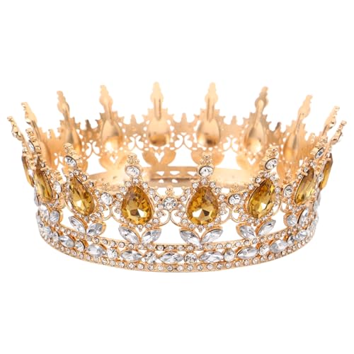 Healvian Königin Krone Strass Hochzeit Tiara Prinzessin Geburtstag Kristall Braut Krone Halloween Dekorationen Stirnband Kostüm Party Haar Zubehör für Frauen von Healvian