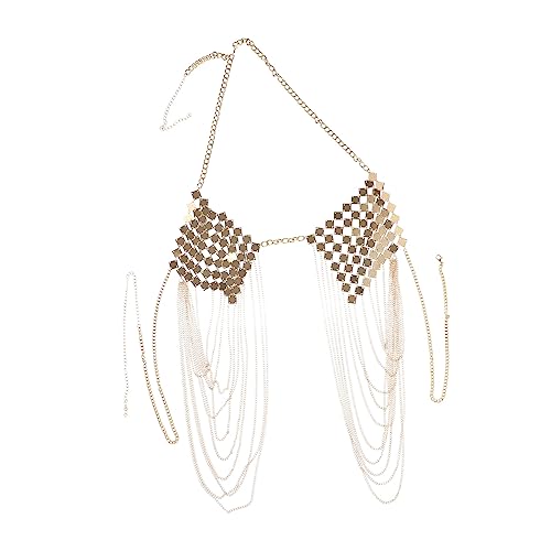 Healvian Körperkette Schmuck für Damen Quaste für Strand Party Hochwertige Körperkette Langanhaltender Glamour Vielseitig Tragbar Verleiht Jedem Outfit Strahlenden von Healvian