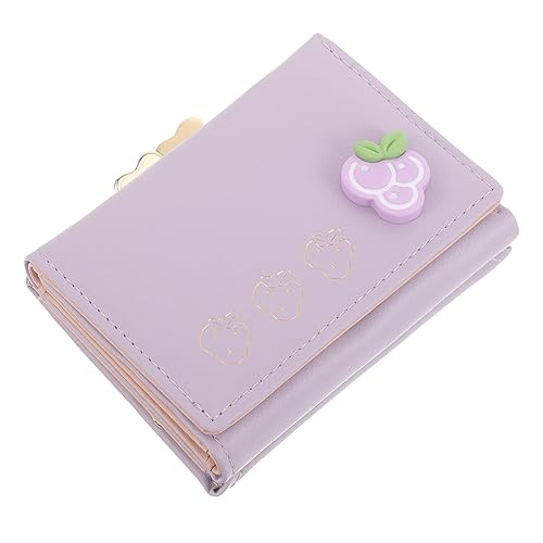 Healvian Kompakte Damen Geldbörse Faltbares PU Kartenetui mit Münzfach für Id Karten Kleingeld Kreatives Design Praktisch von Healvian