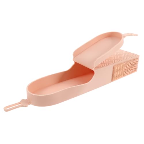 Healvian Kosmetikpinsel Organizer Reise Silikon Make Up Pinselhalter Staubdicht Tragbar Leicht Reiseetui für Make Up Bürsten und Kleinteile Reise Kosmetik Aufbewahrungskoffer mit Deckel von Healvian
