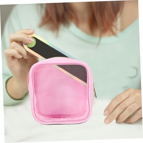 Healvian Kosmetiktasche Damen Reise Leichte Makeup Tasche mit Reißverschluss Großer Kapazität Candy Color Nylon PVC Kulturbeutel für Toilettenartikel Unterwegs und Urlaub von Healvian