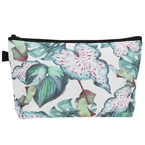 Healvian Floral Printed Makeup Bag Für Damen Tragbare Kosmetiktasche Wasserfestes Design Für Reisen Outdoor-aktivitäten Leicht Und Stylish Für Makeup Kosmetik von Healvian