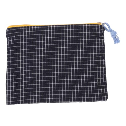 Healvian Reisemake-up-Tasche Mit Reißverschluss Kosmetiktasche Für Damen Make-up-Organizer Tragbare Tasche Für Kosmetika Und Schreibwaren Gittermuster-Design Geräumig Und Praktisch Für von Healvian