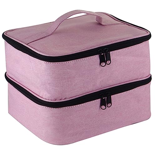 Healvian Kosmetiktasche Mit Großem Fassungsvermögen Make-up-Beutel Mit Tragegriff Aufbewahrungstasche Für Damen Reise-Make-up-Halter Kulturbeutel von Healvian