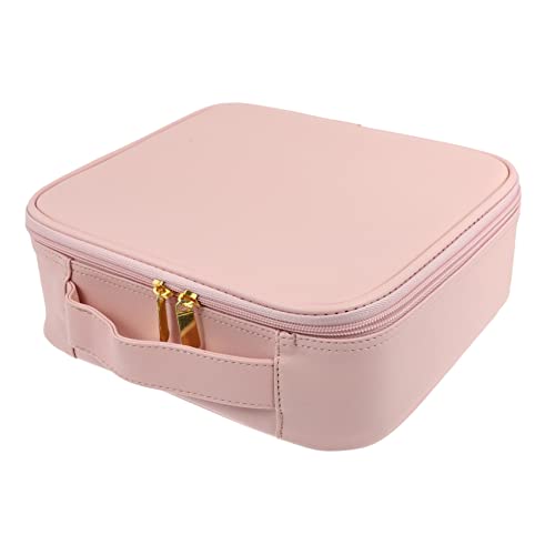 Healvian Kosmetiktasche PU wasserdichte Make Up Pouch mit Handgriff Organizer für Kosmetik und Toilettenartikel Langlebig und für Unterwegs und Reisen von Healvian