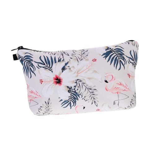 Healvian Kosmetiktasche für Damen Wasserdichtes Cartoon Make Up Täschchen mit Reißverschluss Tragbare Reise Kulturtasche für Kosmetik und Toilettenartikel Blumenmuster Leicht und Langlebig von Healvian
