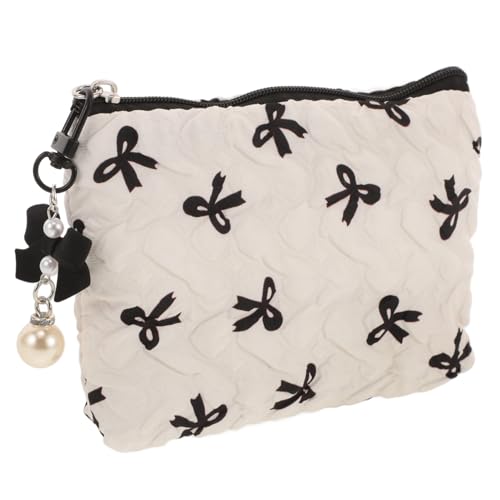 Healvian Reise-kulturtasche Für Damen Praktische Make-up-Tasche Tragbare Kosmetiktasche Mit Schleifendesign Glatter Reißverschluss Effiziente Aufbewahrung Für Kosmetika Und von Healvian