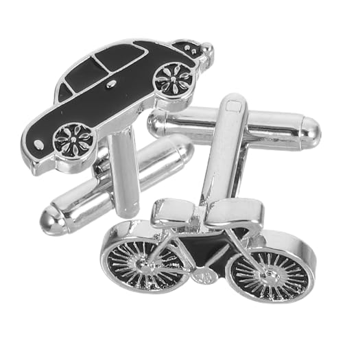 Healvian Kreative Manschettenknöpfe aus Legierung Auto Fahrraddesign Tropfen-öl-detail Herren Schmuck Einzigartige Accessoires für Anzug Hochzeit Business oder Freizeit von Healvian