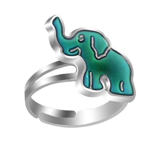 Healvian Kreativer Cartoon Finger Ring Thermochromischer Schmuck Verstellbar Stimmungsring für und Anlässe von Healvian