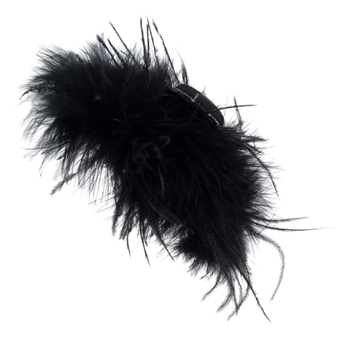 Healvian Kreativer Schwarzer Haarkralle Clip mit Federdesign Leichter Langlebiger Haarclip für Frauen Modisches Haaraccessoire für Vielseitige Frisuren und Festliche Anlässe von Healvian
