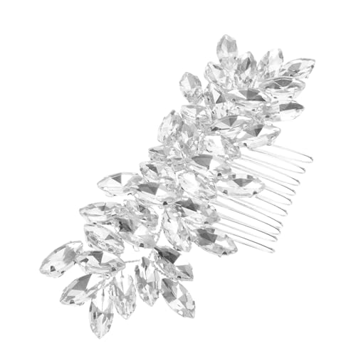 Healvian Kristall Hochzeits-haarspange mit Strassbesatz Seitlicher Haarkamm für Braut und Brautjungfern Leichter Metallkamm Funkelndes Brautschmuck-accessoire für Frauen und Mädchen von Healvian
