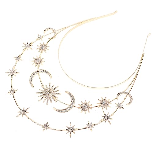 Healvian Elegantes Göttinnen-kronen-stirnband Stern-mond-design Dreistufiges Stirnband Für Frauen Und Mädchen Für Veranstaltungen von Healvian