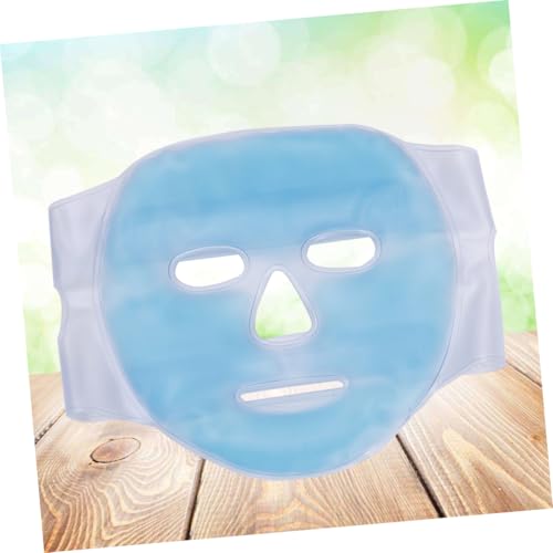 Healvian Kühlende und Wärmende Gel Gesichtsmaske aus PVC Wiederverwendbar gegen Geschwollene Augen Dunkle Ringe Volle Abdeckung von Stirn Kinn für Entspannung und Schwellungsreduktion von Healvian