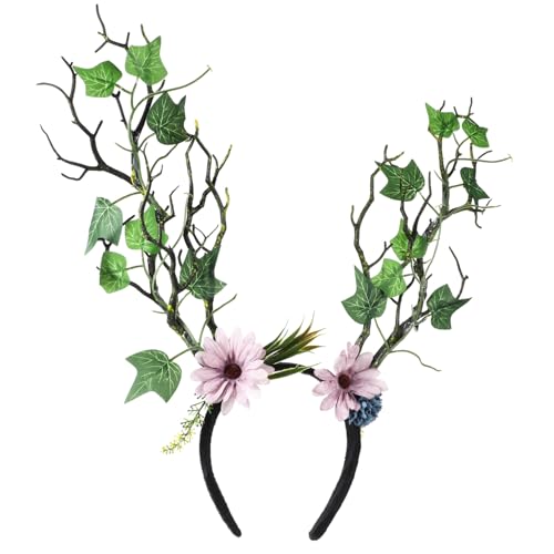 Healvian Künstliches Blumen Haarband mit Baumzweigen Dekorative Kopfbedeckung für Weihnachten Partys und Festivals Leicht und für Besondere Anlässe und Fotoshootings von Healvian