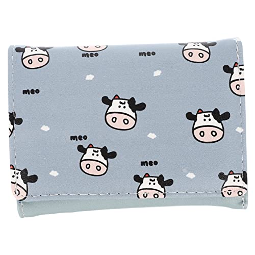 Healvian Kuhdruck Geldbörse für Damen Dreifach Gefaltete Handtasche mit Großem Stauraum Leicht Tragbar Kleines Portemonnaie für Unterwegs von Healvian