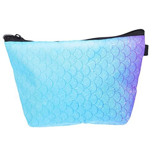 Healvian Kulturtasche Damen mit Reißverschluss Große Kosmetiktasche im Meerjungfrau Design für Reise Alltag Multifunktionale Aufbewahrungstasche für Toilettenartikel und Make Up von Healvian