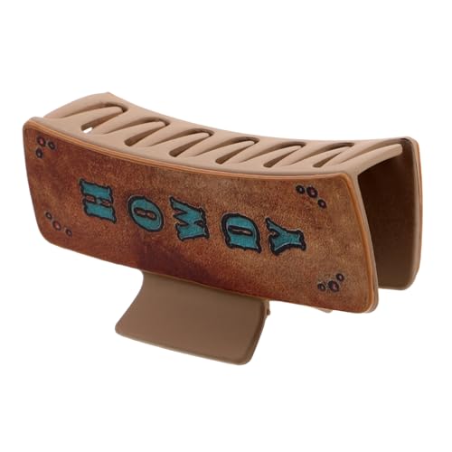 Healvian Kunstleder-haarspangen Im Western-stil Für Frauen Mit Türkisfarbenem Muster Große Haarklammern Für Dichtes Haar Für Herbst Und Sommer von Healvian