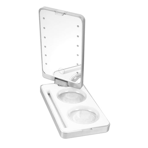 Healvian LED Wimpernbox mit LED Licht und Spiegel Leichte Aufbewahrungsbox für Künstliche Wimpern Kompakt und Tragbar Multifunktional als Makeup Organizer für Schminktisch und von Healvian