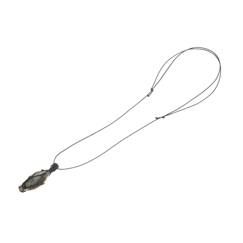 Healvian Natürliche Labradorit-halskette Mit Steinanhänger Halskette Für Männer Und Frauen Naturstein-halsanhänger Retro-schmuck- von Healvian