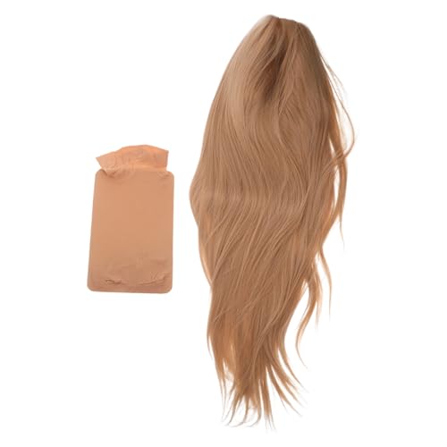 Healvian Lace Front Langhaar Perücke Goldfarben Synthetisch Natürlich Glänzend Für Damen Cosplay Halloween Party Kostüm von Healvian