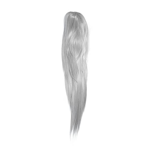 Healvian Lace Front Perücke Silber Lang Glatt Synthetisch Natürliche Ersatzperücke Für Frauen Mädchen Alltag Party Cosplay von Healvian