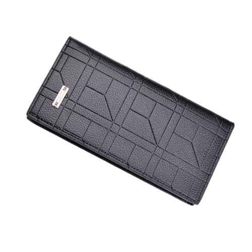 Healvian Lässige Herren Geldbörse PU mit Reißverschluss Langer Geldbeutel für Kreditkarten und Münzen Multifunktional und Dunkelkaffee von Healvian