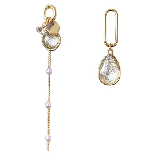 Healvian Lange Asymmetrische Ohrringe Perlen Kristallen Für Frauen Ohrhänger Mit Dekorativem Design Perfekter Schmuck Healvian Lange Asymmetrische Ohrringe Perlen Kristallen Für Frauen Ohrhänger Mit Dekorativem Design Perfekter Schmuck von Healvian
