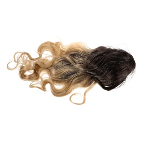 Healvian Lange Gewellte Perücke Für Frauen Farbverlauf Design Weiche Kunsthaare Stylischer Fransen Und Locken Bequemer Sitz Geeignet Für Alltag Und Cosplay von Healvian