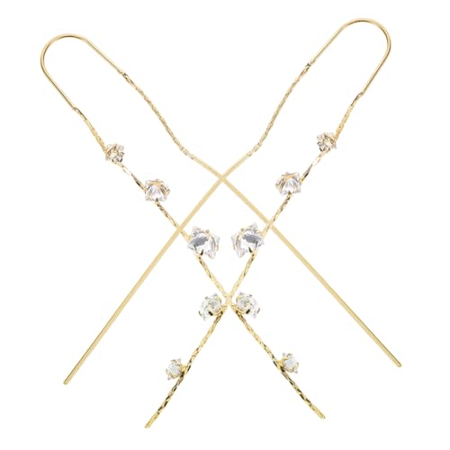 Healvian Lange Ohrhänger mit Mikropavé Zirkonia Leichte Quaste Ohrringe für Damen Modischer Statement Schmuck für Formelle Anlässe und Geschenkideen Goldfarben von Healvian