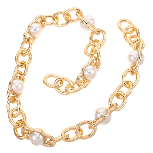 Healvian Kettenriemen Für Handtaschen Metallkette Mit Kunstperlen Taschenriemen-zubehör Taschenkettenverlängerung Ersatzkettenriemen Taschenketten-anhänger Handtaschen-dekorationskette von Healvian