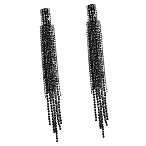 Healvian Lange Quasten Ohrringe Damen mit Funkelnden Strasssteinen Baumel Ohrringe für Frauen Langlebiger Ohrschmuck Auffälliges Design für Party und Alltag von Healvian