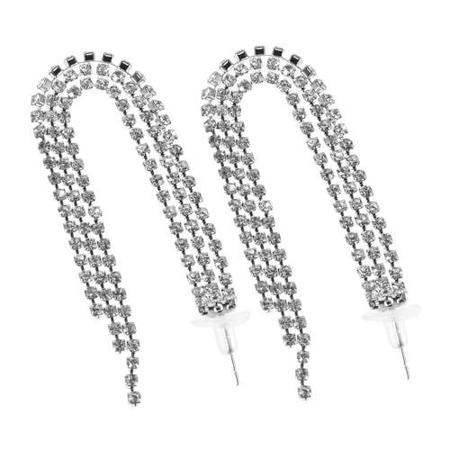 Healvian Lange Quastenohrringe für Damen Funkelnde Strass Drop Ohrringe mit Elegantem Design für Hochzeiten Abschlussbälle und Partys Glamouröse Statement Accessoires von Healvian