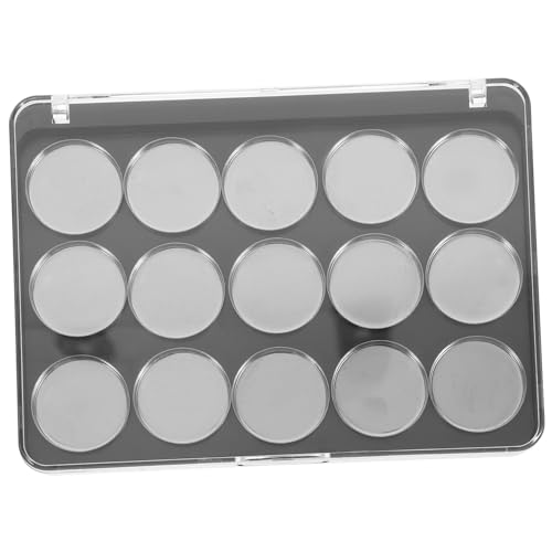 Healvian Leere Magnetische Lidschattenpalette mit Fächern Kompakter DIY Multi Grid Aufbewahrungsbehälter für Make Up Schwarze Robuste Kosmetikpalette für Damen Einfach zu Tragen und von Healvian