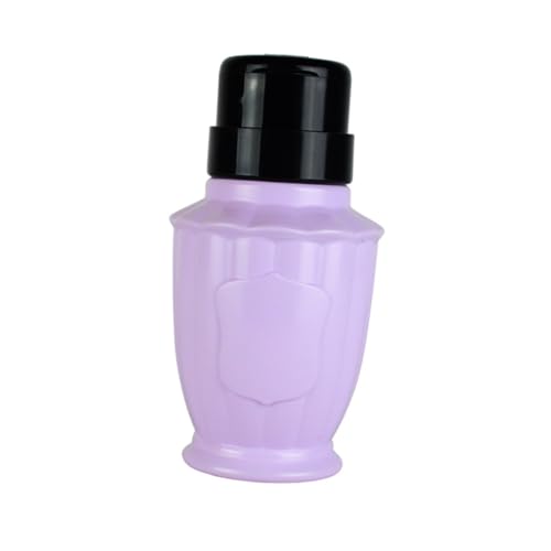 Healvian Leere Nagellackentferner Flasche Pumpspender aus Hartplastik Tragbarer Flüssigkeitsspender für Nagelpolitur und Make Up Entferner Auslaufsicherer Presspumpen Dispenser in Violett von Healvian