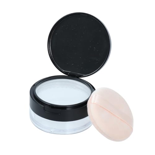 Healvian Leerer Tragbarer Doppel Schicht Puderbehälter mit Spiegel und Elastischem Netz Kompakter Make Up Aufbewahrungs Organizer für Losen Puder Puderquaste für Reisen und Zufällige Farbe von Healvian