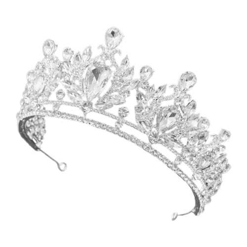 Healvian Elegante Strass-aluminiumkrone Für Hochzeiten Glänzende Für Bräute Stilvolles Haaraccessoire Für Besondere Anlässe Und Fotografie von Healvian