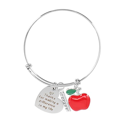 Healvian Lehrer Geschenkarmband Verstellbares Armband mit Gravierten zur für Lehrer Tag Schulabschluss und Besondere Anlässe von Healvian