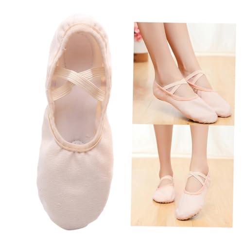 Healvian Leichte Ballettschuhe mit Elastischem rutschfest für Yoga und Tanz Erwachsene und Mädchen Rosa Flexible Softsohle Tanzschläppchen von Healvian
