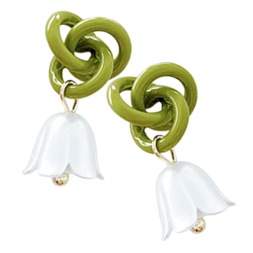 Healvian Leichte Blumenohrringe Damen Hängend Zarte Glockenblüten Design Eleganter Statement Schmuck für Alltag Geschenkidee für Frauen Stilvolle Ohrhänger mit Frischem Femininem von Healvian