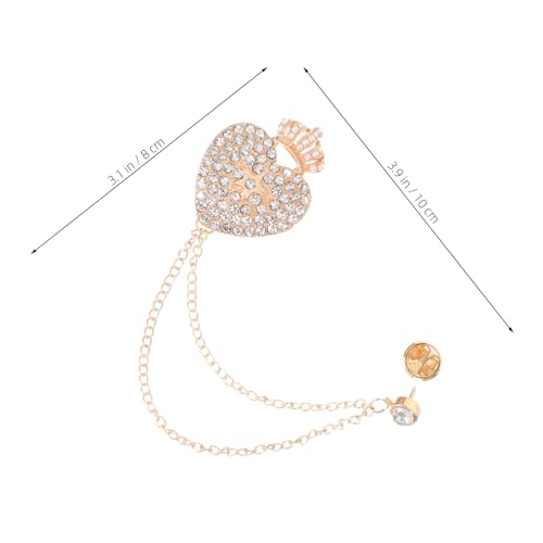 Healvian Leichte Brosche mit Strass und Quaste Anstecknadel für Damen Vielseitiges Schmuck Accessoire für Business Outfits Hochzeiten und Formelle Anlässe Sicherer Halt Elegant von Healvian