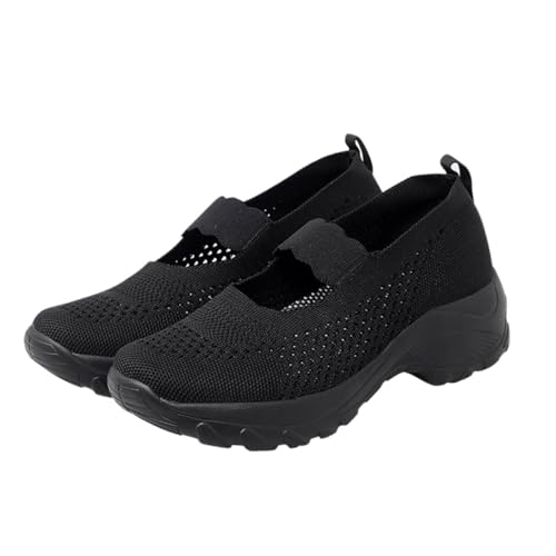 Healvian Leichte Damen Freizeitschuhe mit atmungsaktivem Mesh Dicker Rutschfester Sohle elastisch und angenehm für langes Gehen für Reisen und Sport Schwarz Healvian Leichte Damen Freizeitschuhe mit atmungsaktivem Mesh Dicker Rutschfester Sohle elastisch und angenehm für langes Gehen für Reisen und Sport Schwarz von Healvian