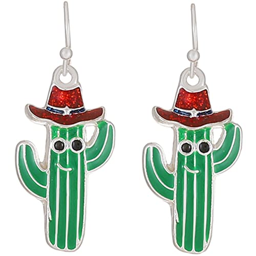 Healvian Kaktus Ohrringe Für Damen Tropfenohrringe Ohrhänger Pflanzenohrringe Kreative Ohrringe Mädchen Ohrschmuck Ohrdekoration Aus Legierungsmaterial von Healvian