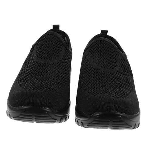 Healvian Leichte Damen Sportschuhe mit Luftpolster Atmungsaktive Sneaker für Fitnessstudio rutschfeste Turnschuhe Modische Freizeitschuhe Angenehm für Alltag und Sport Schwarz von Healvian