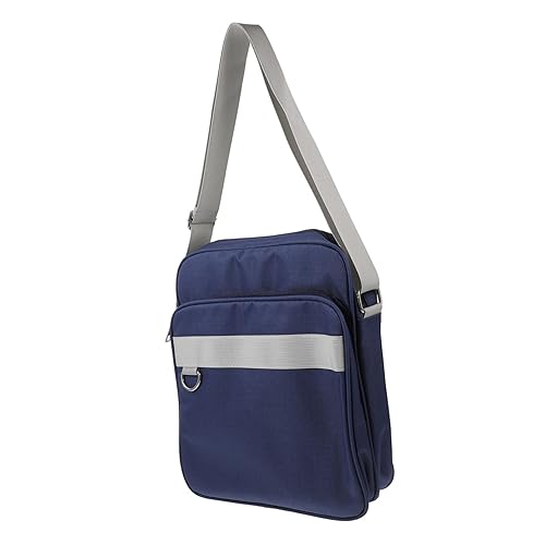 Healvian Leichte Große Umhängetasche für Studenten Modische Freizeit schultertasche aus Stoff Geräumige Crossbody tasche in Blau Geeignet für Schule Reisen und Alltag von Healvian