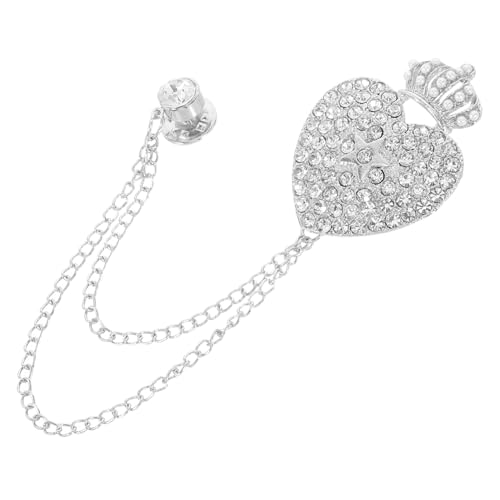 Healvian Leichte Silberne Brosche mit Funkelnden Strasssteinen und Elegantem Quasten Design Vielseitige Anstecknadel für Damen Geeignet für Business Hochzeiten und Festliche Anlässe von Healvian