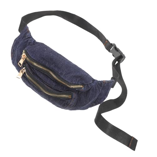 Healvian Leichte Taillentasche Denim für Frauen Verstellbare Umhängetasche Dunkelblau Freizeit Sport Reisen für Freunde Fitnesspartner Healvian Leichte Taillentasche Denim für Frauen Verstellbare Umhängetasche Dunkelblau Freizeit Sport Reisen für Freunde Fitnesspartner von Healvian