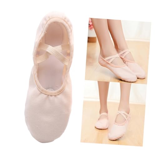 Healvian Leichte Tanzschuhe mit Elastischem rutschfest Weichsohlig Yoga Ballettschläppchen für Mädchen Damen Rosa von Healvian