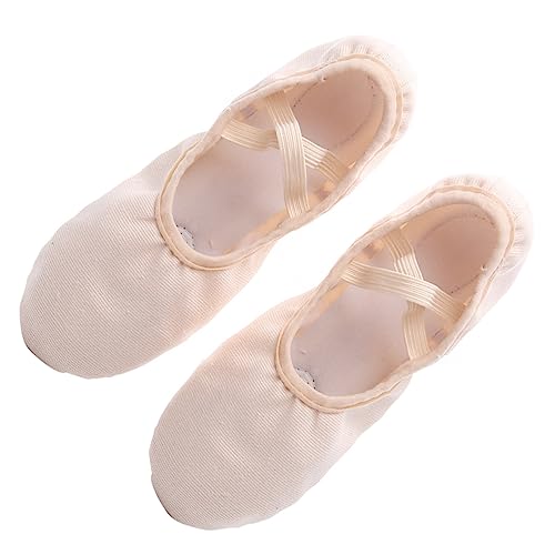 Healvian Leichte Tanzschuhe mit Elastischem rutschfeste Ballettschläppchen für Yoga und Ballett Weiche Flexible Sohle Ungebundene Yogaschuhe für Erwachsene Rosa von Healvian