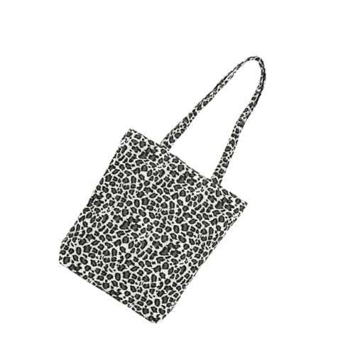 Healvian Leopard Schultertasche Damen Canvas Tragetasche Großer Stauraum Modisch Vielseitige Handtasche für Alltag und Reisen von Healvian