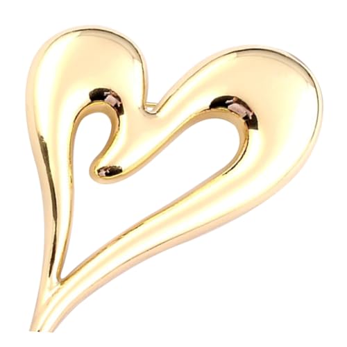 Healvian Herz Brosche Anstecknadel Für Damen Elegantes Accessoire in Gold Für Valentinstag Hochzeit Und Besondere Anlässe Für Schals Anzüge Und Handtaschen von Healvian